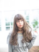 モニカ 横須賀中央店(Monica)&nbsp;デザインカラー/シルキーベージュ/グレージュカラー/斜めバング