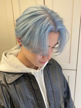 ベレーザ 渋谷(BELEZA) 5728ニュアンスカラーハイライトブルーシルバーハイトーンカラー