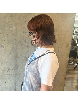 セレイン(serein) ミディアムパーマ×暖色系カラー