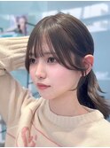 結んで小顔になる前髪/似合わせ/韓国/レイヤー/谷町四丁目