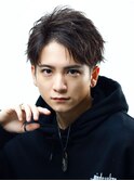 アップバングショート【ツーブロック刈り上げ黒髪短髪】
