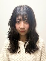 ネウィ ジャム 町田(newi JAM)&nbsp;ミディアムヘア/波巻き/暗髪カラー