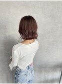 ピンクベージュ×外ハネボブ【渡辺俊弥】梅田
