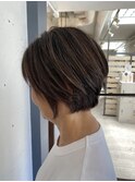 白髪ぼかしショートスタイル☆