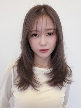 ルージュシー 堀江(RU10C) レイヤーカット/ブリーチなしダブルカラー/アッシュベージュ