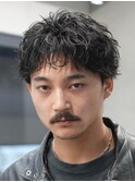 原宿短髪ルーズショートツイストスパイラルパーマ刈り上げ
