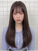髪質改善トリートメント 縮毛矯正 グレージュ 前髪カット 20代