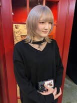 レオクマ 長野(REOKUMA)&nbsp;382. シルバーグレージュ/ウルフボブ/前髪/韓国/ツヤ感