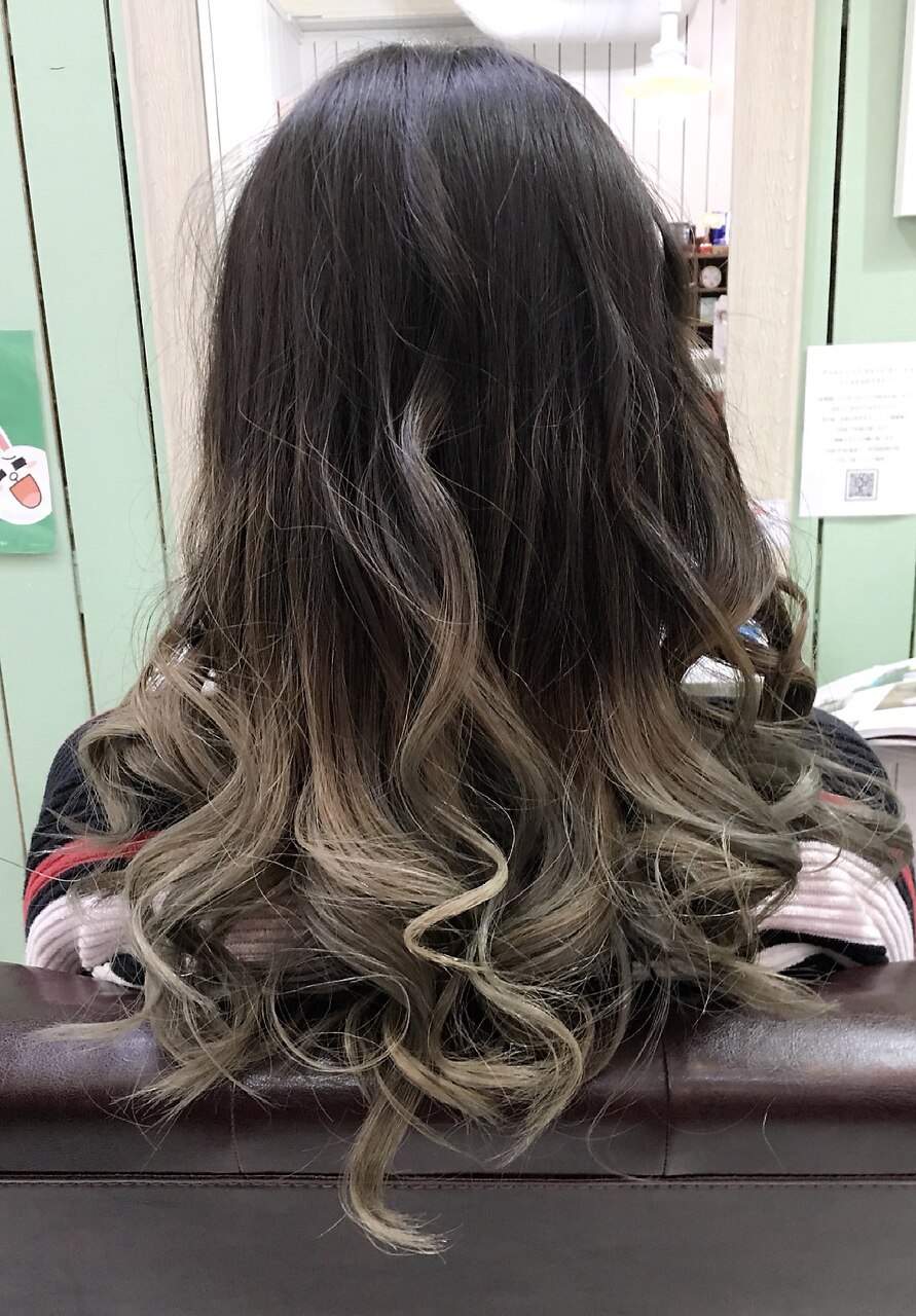 黒染めからのグラデーションカラー:L009420782|パワー 黒染めからのグラデーションカラー:L009420782|パワー