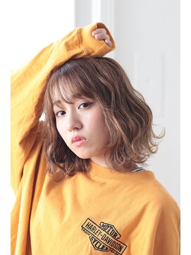 アブソ(Absolute) [Absolute] 人気 切りっぱなしボブ風 ダブルカラー