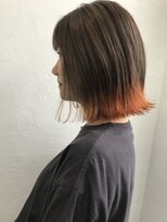 シーク(seek)&nbsp;【seek菜月】ワンブリーチでオレンジ裾カラー【長野 松本】