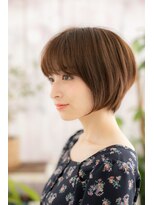 ミック ヘアアンドビューティー 大山店(miq  Hair&Beauty)&nbsp;前下がりで輪郭カバー…ナチュラルかわいいショートマッシュb
