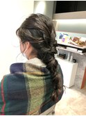 パーティヘア編みおろしアレンジ