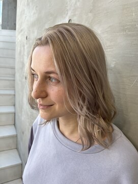 アイス(ice) かきあげバング/ブロンド/フレッシュ/巻き髪/シルキーベージュ