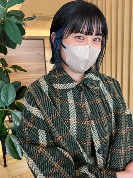 バランス ヘアーアンドアイラッシュ 野田店(balance.) ブルーイヤリングカラー