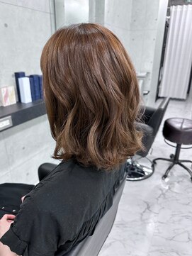 エンディアリング 東銀座(Endearing) 斜めバング/グレージュカラー/デザインカラー/眉毛/銀座/東銀座