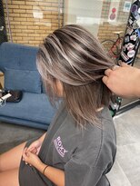 ラフ(LAFF)&nbsp;#バレイヤージュ#グレージュカラー#ボブウルフ#ココアベージュ