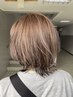カットと優しい白髪染めと大人髪リートメント（ケアプロ付き）　￥13,200