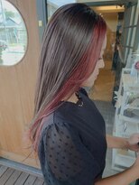 ルシードスタイル リム(LUCIDO STYLE Rim)&nbsp;グレージュ×レッド