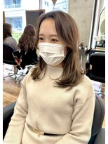 レイラバイアフロート 吉祥寺(Lila by afloat)&nbsp;くびレイヤーエモージュ黒髪ベージュ 20代30代40代