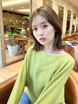 テュケー(TYCHE) くびレイヤー/シースルーバング/ベージュ