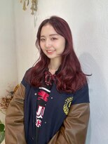 レクタ(recta)&nbsp;暖色カラー チェリーレッド ロングヘア