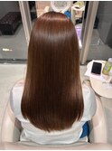 【大口妙子】ストレートロング／マロンブラウン／縮毛矯正