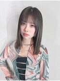 ミディアムロング美髪韓国ヘア顔周りレイヤー_F20454
