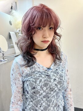 キラ 原宿(KILLA) ブリーチありダブルカラー×ピンクラベンダー×レイヤーカット