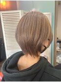 全頭ブリーチ ミルクティーベージュ