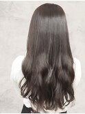 大人可愛い髪質改善カラーショコラブラウン毛先パーマ透明感