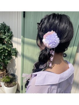 ヘアーレクスアリイ(Hair Lex Alii) サイド編みおろし/浴衣ヘアセット/ヘアセット