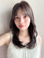 リヤン 表参道(lyann)&nbsp;斜めバング愛され美髪グランマッシュナチュラルカール艶感