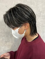 エルマーク 梅田(L-MARK)&nbsp;ハイライト/ツイストパーマ/メンズ/アップバング/短髪