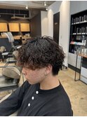 MEN’S HAIR/波巻きツイストスパイラル/リバースセンターパート