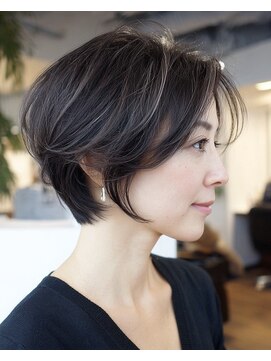 シカタリト 鎌倉(CICATA LiTo) 小顔ショート#ショート#ボブ#白髪ぼかし#30代#40代