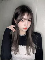 レア 新越谷(LEA) 韓国風ストレートレイヤー × ブラックグレージュ