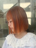 ヲタク 渋谷 代官山 恵比寿(wotaku.)&nbsp;インナーカラーデザインカラータイトボブダブルカラーブリーチ
