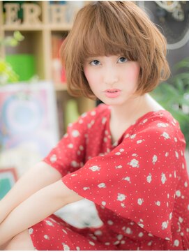 カバーヘア イヴ 戸頭店(COVER HAIR EVE) *+COVER HAIR+*…くせ毛風♪ふんわりトップのナチュラルボブb