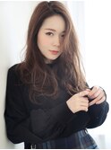 センターパート×ゆるカール☆360℃イイ女感リラクシーロング♪