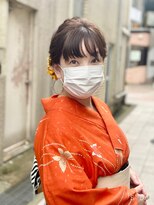 浴衣でお仕事ヘアセット