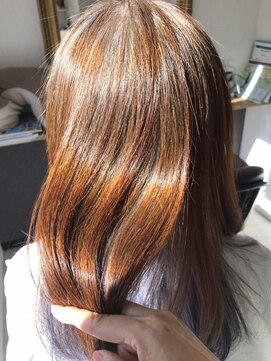 ヘアーカルチャー おゆみ野店(HAIR CULTURE) ロングストレート白髪染めカラーペインター