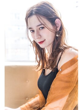 アルテ(ARTE) 【ARTE】表参道/青山　シースルーバング/ミルクティーベージュ