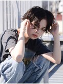 【RAWR】メンズライク_センターパートパーマスタイル