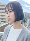 顎ラインミニボブ×グレージュカラー【 sick 荒川莉奈 】