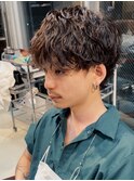 波巻きパーマツイストパーマスパイラルパーマメンズパーマカット