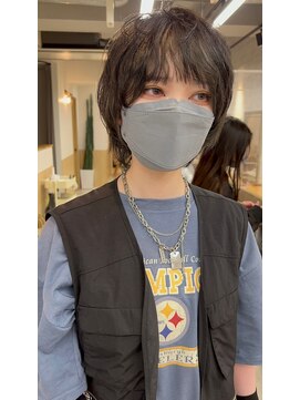 ロット 横浜(lot) ウルフレイヤー×メンズカット×パーマ[横浜駅]