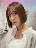 韓国前髪顔周り×切りっぱなしボブ【心斎橋/髪質改善】