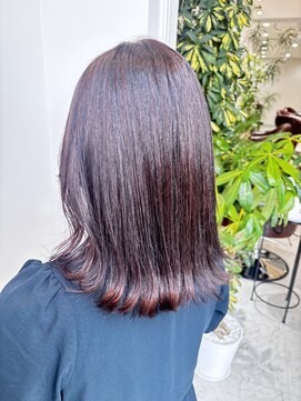 アルファ(Hair Salon alpha) 【大人可愛い×艶感】イヤリングカラー　ピンクラベンダー