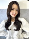 センターパート 顔周りカット 小顔 似合わせカット くびれ